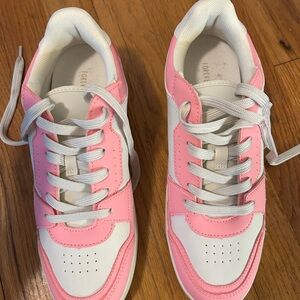 Forever 21 Pink and White Sneakers Retro Design